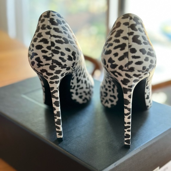 Saint Laurent white leopard heel - Picture 4 of 5